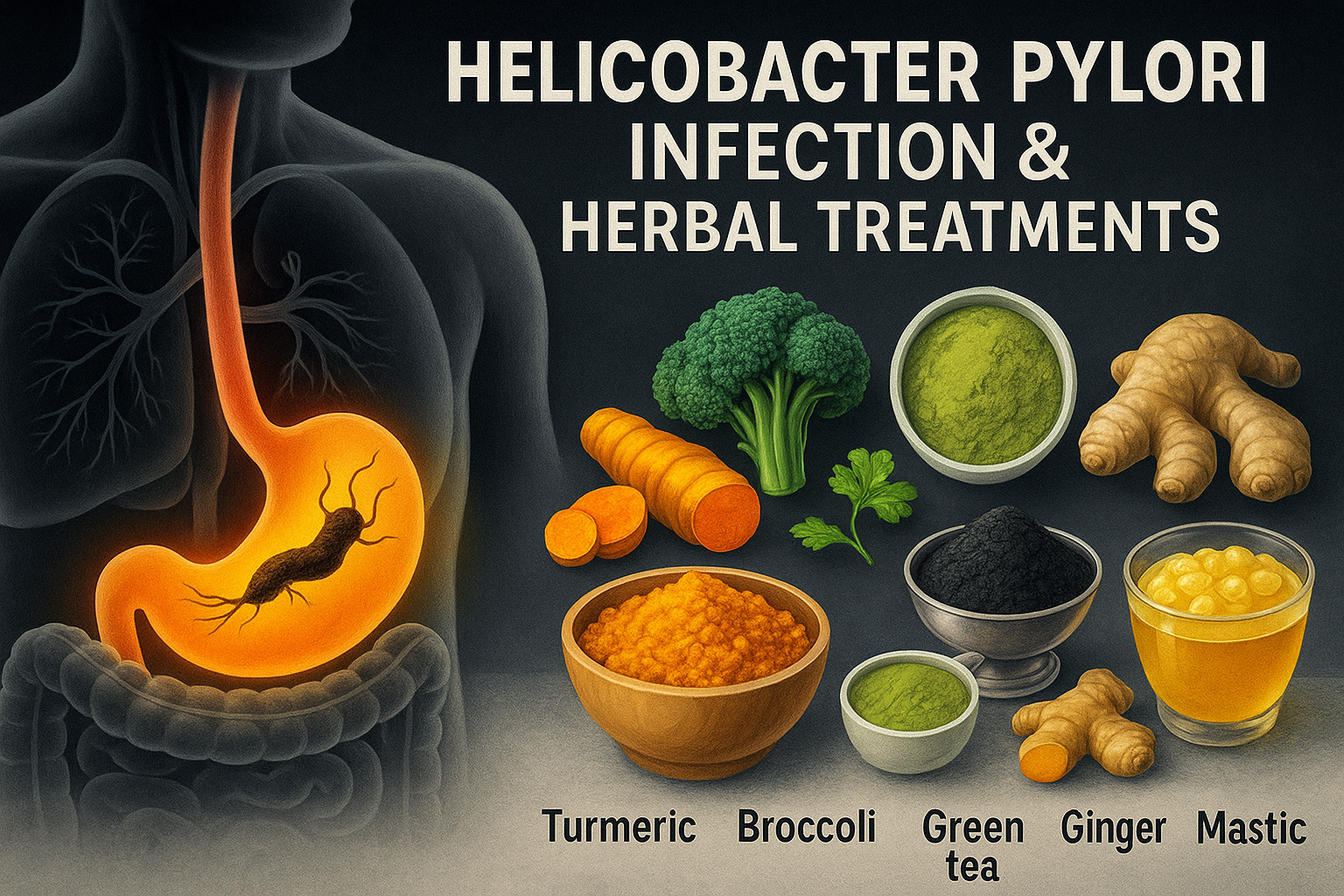 وصفة عشبية مركزة عالية الجودة لعلاج جرثومة المعدة