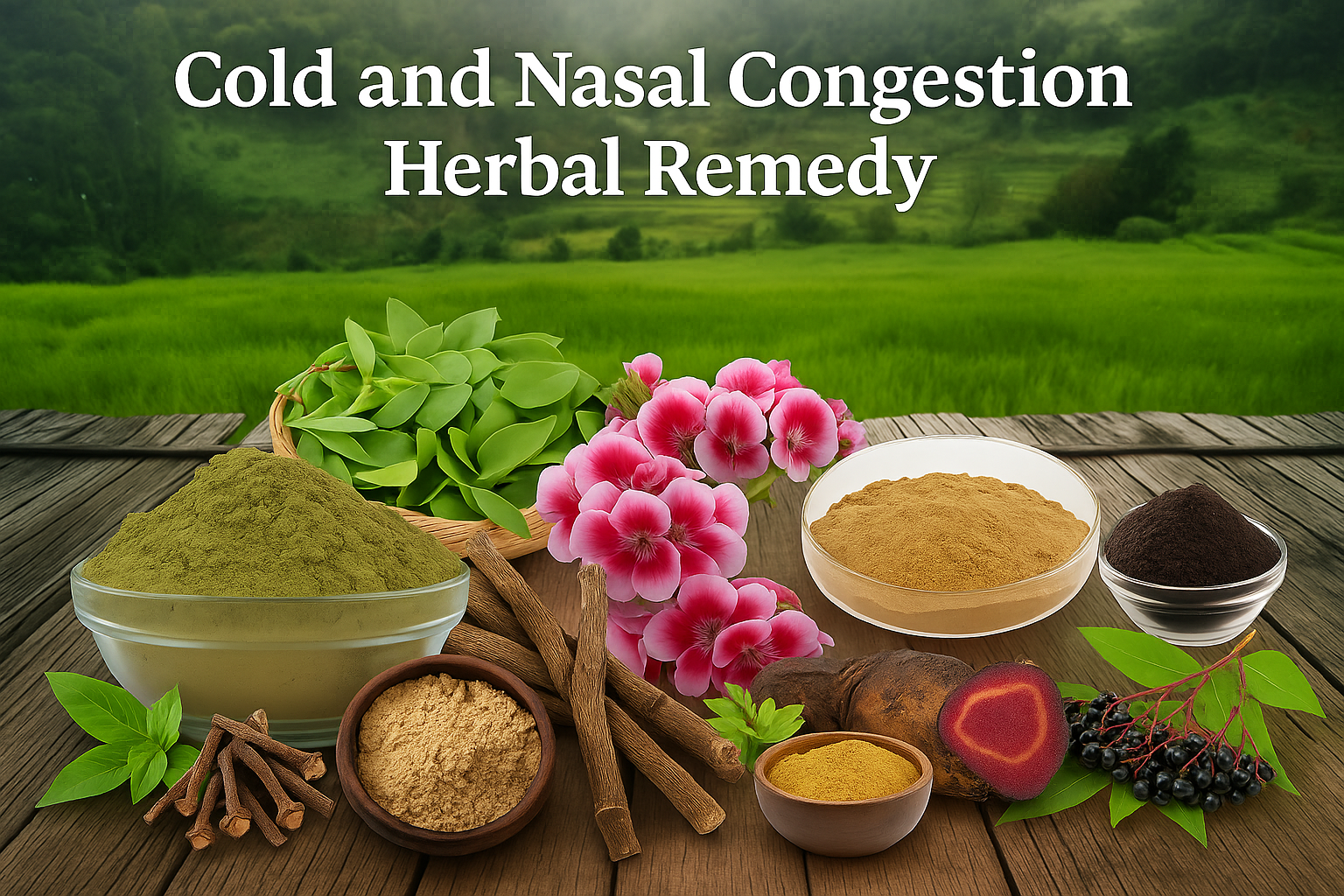 وصفة عشبية لعلاج الزكام الحاد واختناق الأنف